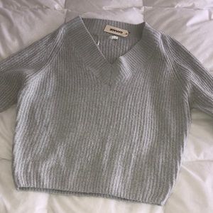 Gray V-Neck Sweater Garage